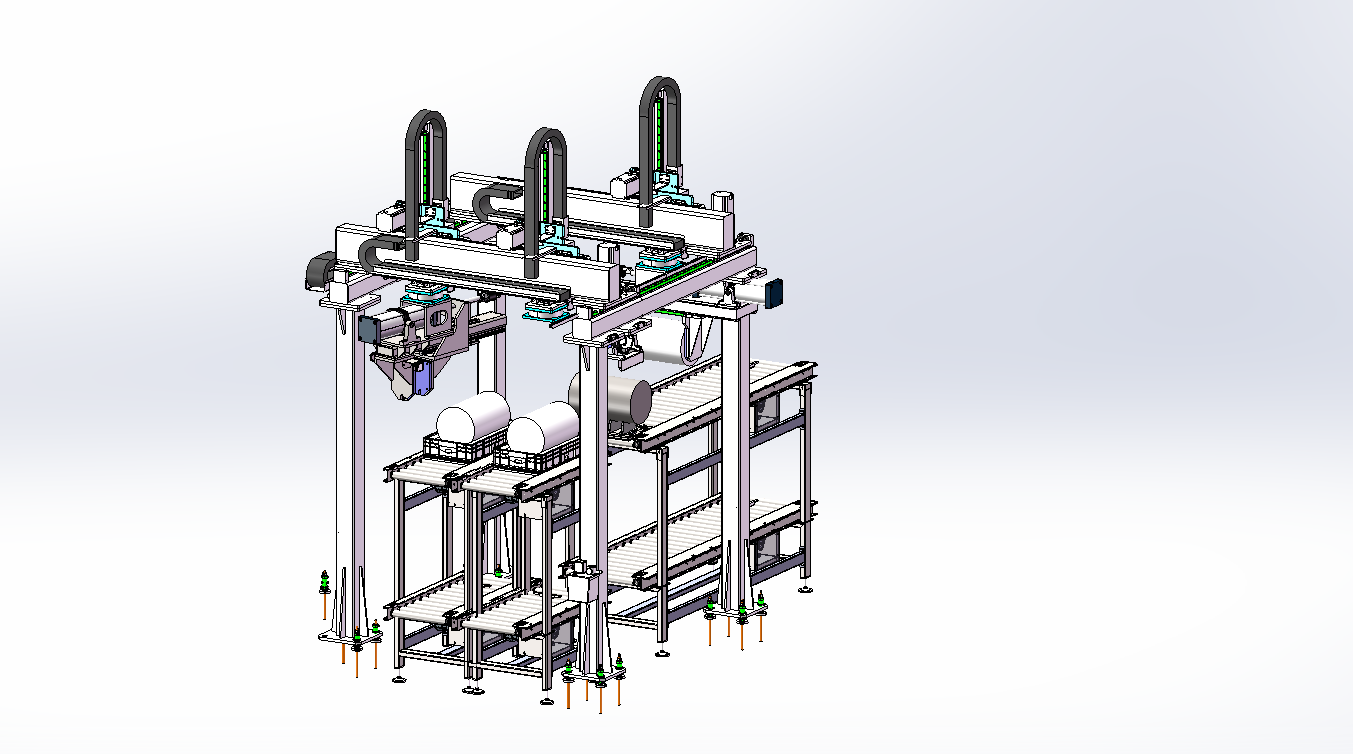 桁架机械手—换托结构示意